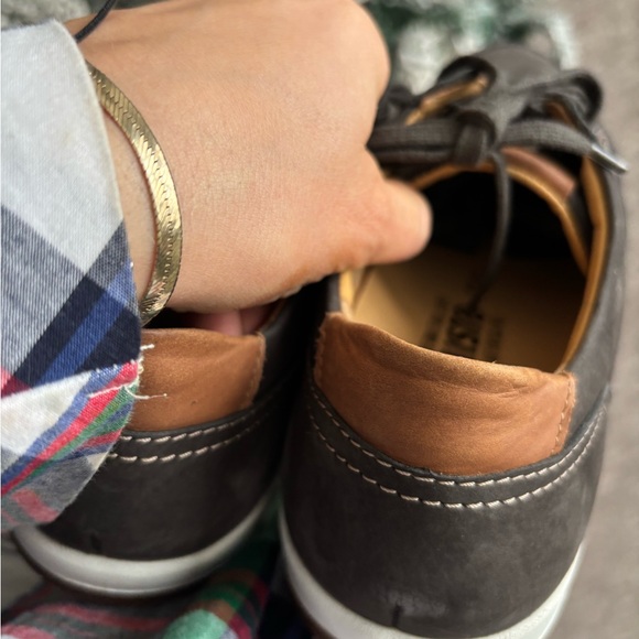 Mephisto Dark Gray Leather Sneakers Size 10 Never Worn - Picture 5 of 9